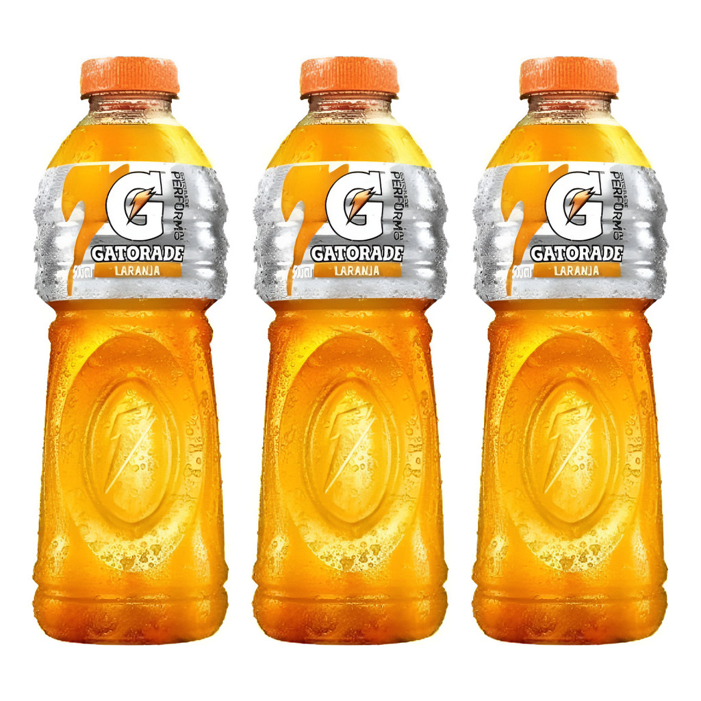 Kit C/3 Gatorade Isotônico Sabor Laranja - Garrafa Pet 500ml