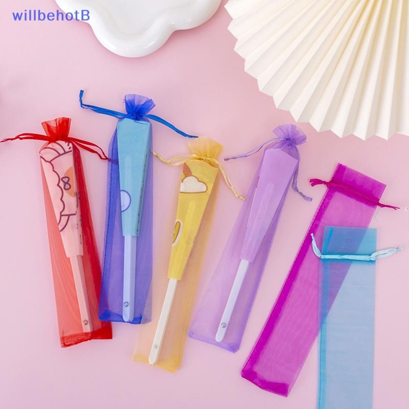 [WillbehotB] Pacote Com 10 Bolsas Dobráveis Para Ventilador De Mão , Sacos De Organza Cordão , Bolsa Dobrável De Bolso F