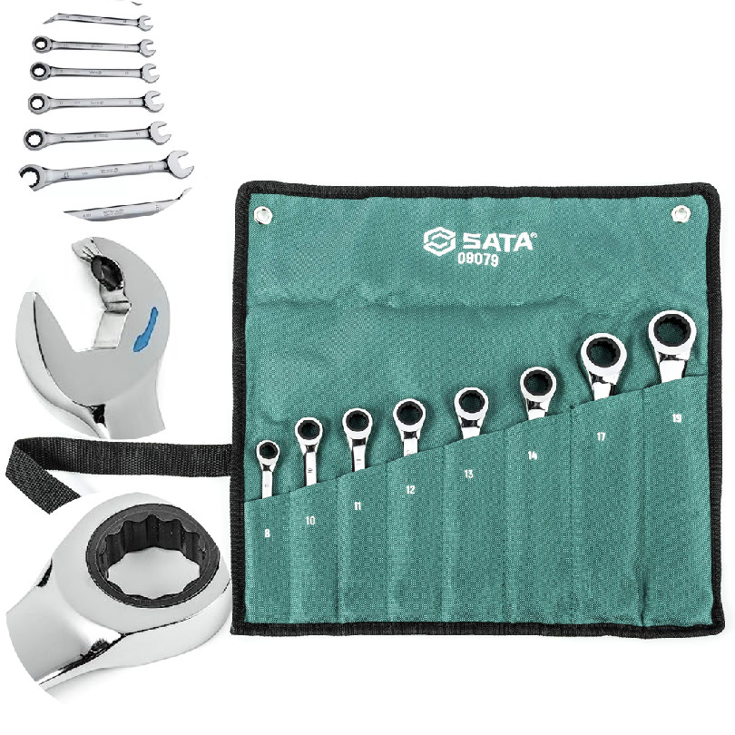 Kit Jogo De Chave Combinada Catracada 8 A 19 Mm 8 Peças Sata