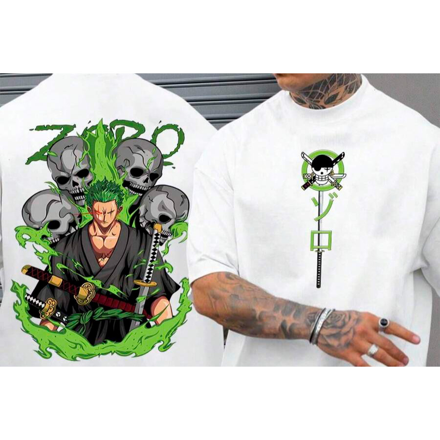 Camiseta Zoro Roronoa Espadachim One Piece Anime Gear 5 Luffy Assistir Arco Pirata Lançamento