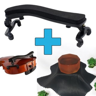 Kit Espaleira + Breu espalera anatomica Ajustável para violino 4/4 ou 3/4