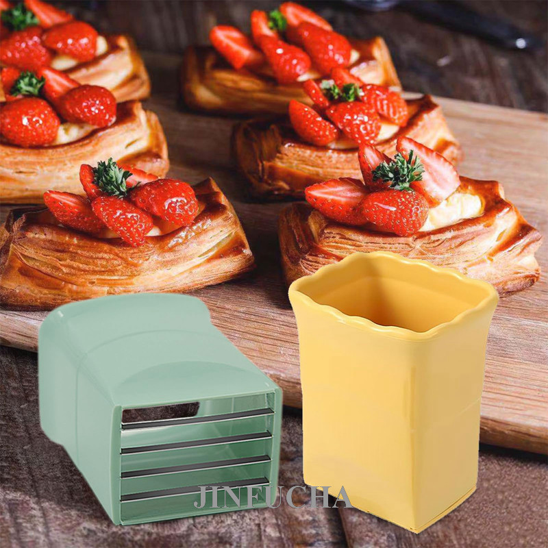 Jinfucha Mini Copo Cortador De Prato De Frutas Em Aço Inoxidável Ovo De Morango Rápido De ...