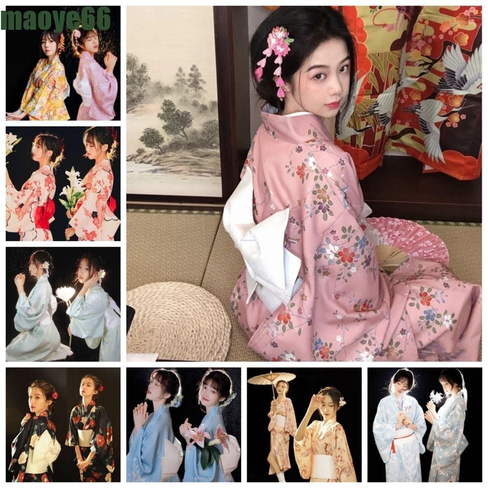 Quimono Japonês Tradicional MAOYE , Vestido Estampado Floral Estilo Sakura Girl , Uniforme Elegância Asiático Novo Desem