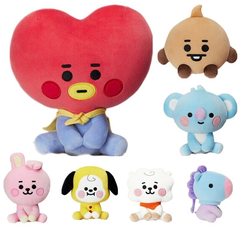 20 centímetros BT21 Plush Toy BTS Cartoon Doll Plush Keychain Baby Kids Gift QFT3