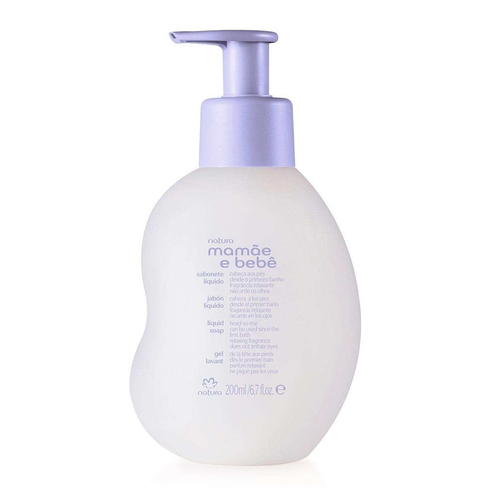 Sabonete Liquido Relaxante da Cabeça aos Pés Mamãe e Bebê - Natura - 200 ml