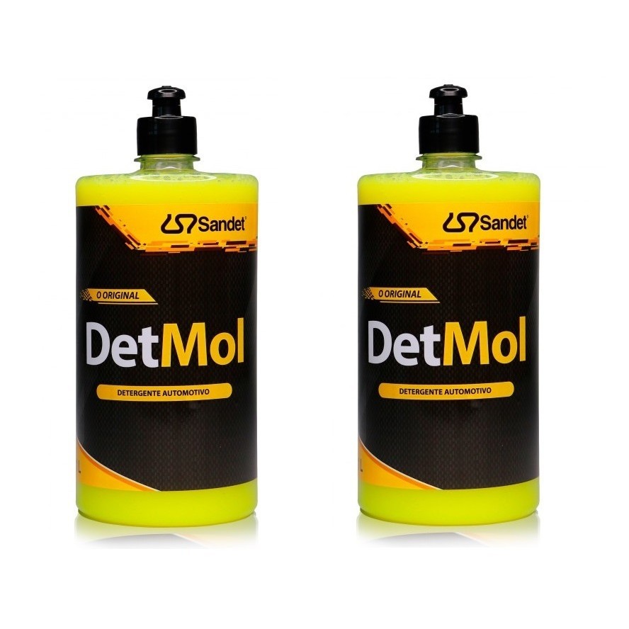 DETERGENTE MOTO BIKE DETMOL 1 LITRO QUALIDADE ORIGINAL LAVAGEM CUIDADO - LIMPEZA PESADA- 2 UNIDADES