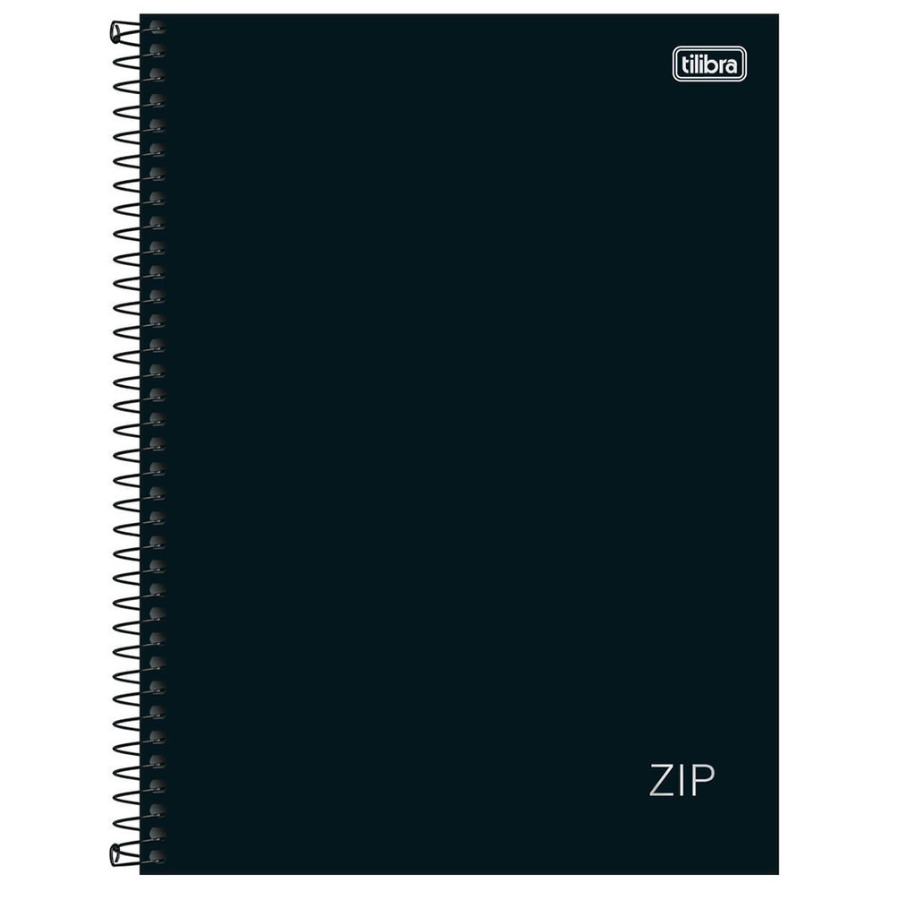 Caderno Universitario 10 Materias Zip Executivo Preto 160 Folhas Capa Dura Espiral - Tilibra em Oferta na Shopee