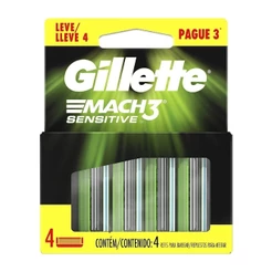 Carga Gillette Mach3 Sensitive Leve 4 Pague 3