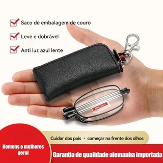 Dobrável Anti-Luz Leitura Armações Fadiga Masculina e Feminina Radiação Clarividência Chaveiro Óculos