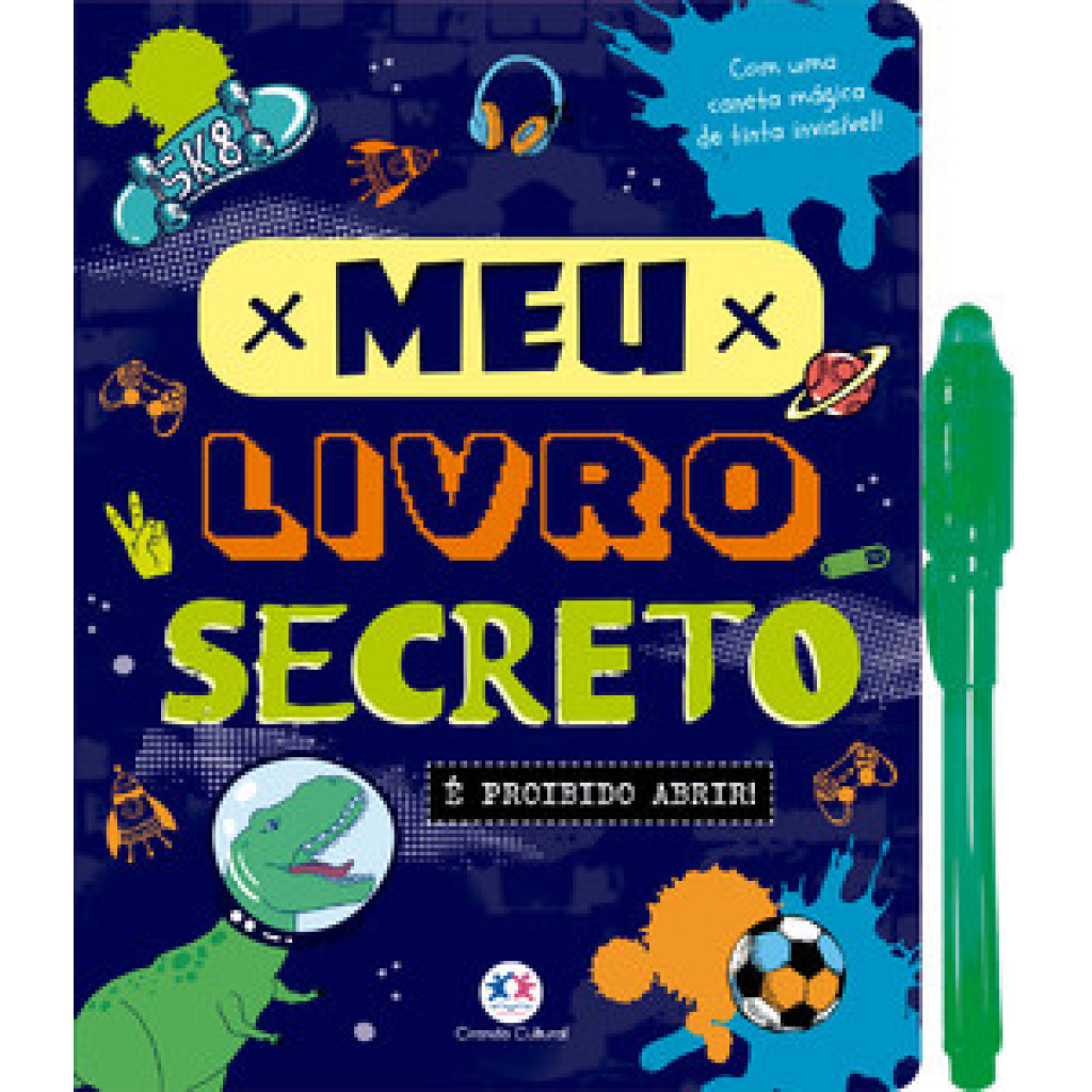 MEU LIVRO SECRETO   É PROIBIDO ABRIR! COM UMA CANETA DE TINTA INVISÍVEL em Oferta na Shopee