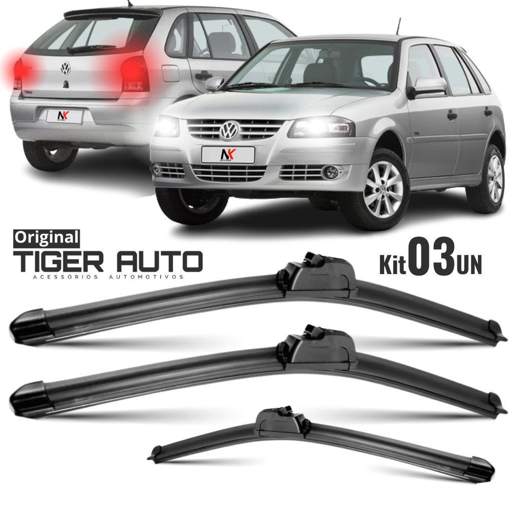 Kit/Par Palheta Limpador Parabrisa 21'' 19'' 15" Gol G4 2005 á 2012 em Oferta na Shopee