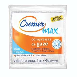 Compressa de Gaze Cremer Max 11 Fios 7,5 x 7,5cm 5 Unidades em Oferta na Shopee