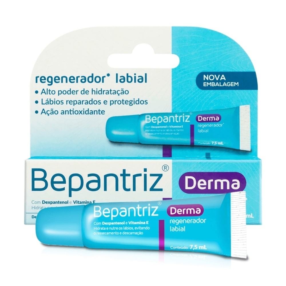 Creme Bepantriz Derma Regenerador Labial 7,5ml em Oferta na Shopee