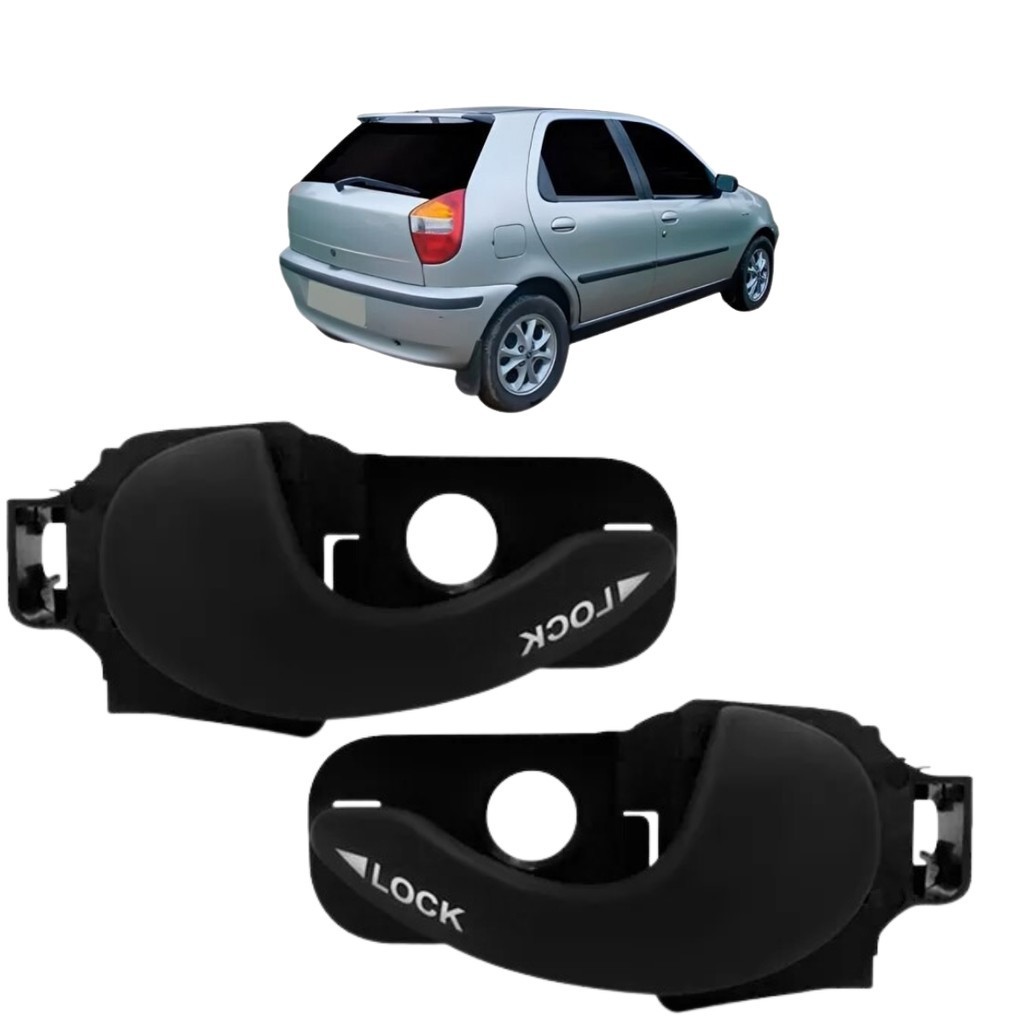 Par Maçaneta  Palio Interna Traseira 1996 1997 1998 Até 2007 em Oferta na Shopee