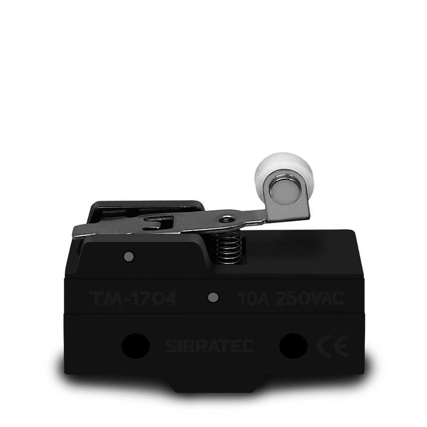Chave Micro fim de curso com Haste Curta e Roldana TM-1704 com 1 Contato Reversível