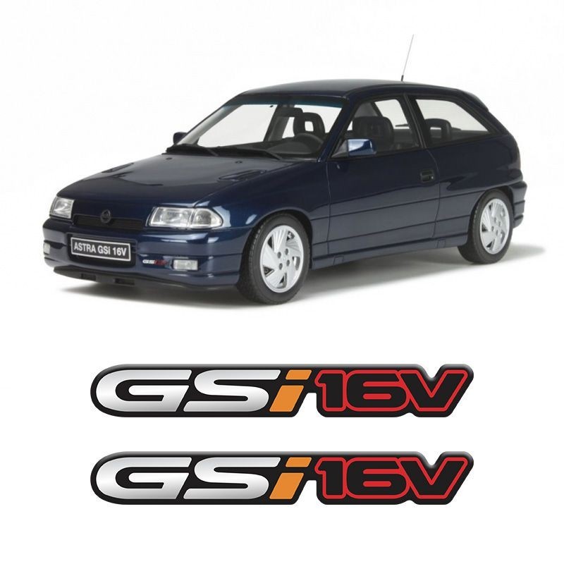 Par De Emblemas Gsi 16v Astra Corsa Adesivo Cromado Resinado