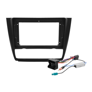 Kit Moldura Painel 9 Pol BMW Série 1 Ar Automático 2007 2008 09 10 2011 2 Din Preto Chicote Som Plug Antena em Oferta na Shopee