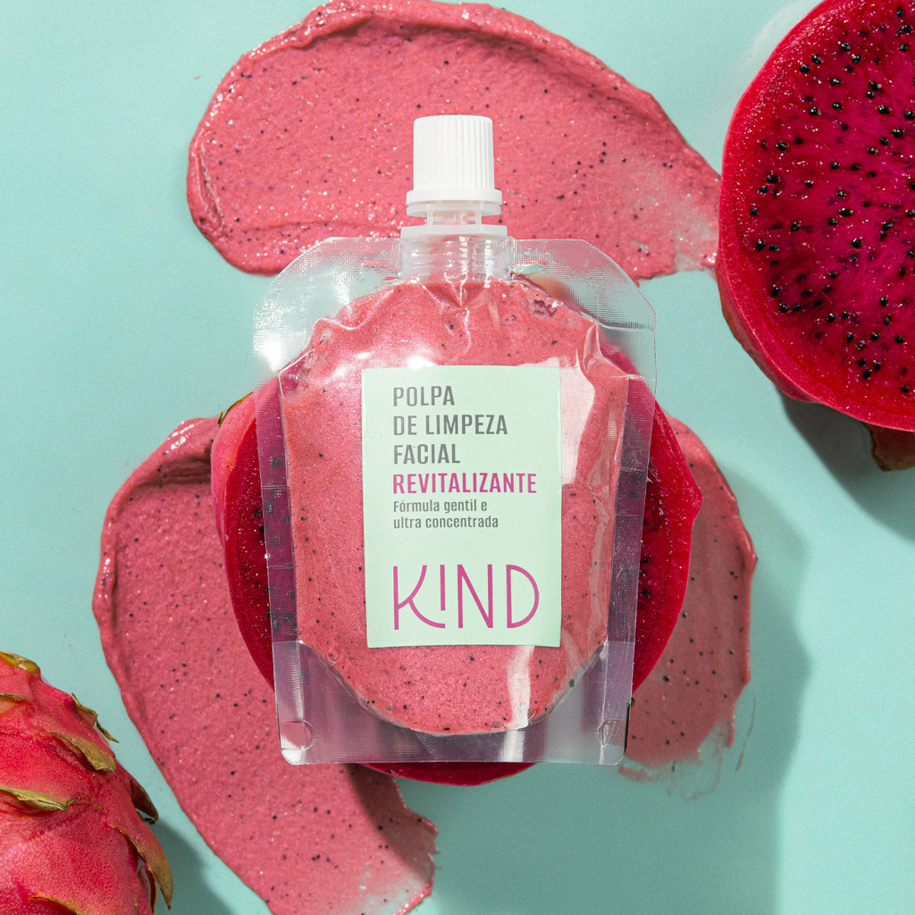 Sabonete Facial Rosto Extrato de Pitaya Reduz Rugas Finas Uniformiza a tonalidade KIND em Oferta na Shopee