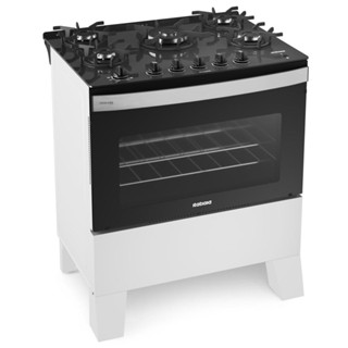 Fogão 5 Bocas Itatiaia Itaglass Plus Forno 48L Branco Bivolt em Oferta na Shopee