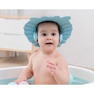 Chapéu de banho lava cabeça protetor viseira para bebês e crianças em Oferta na Shopee