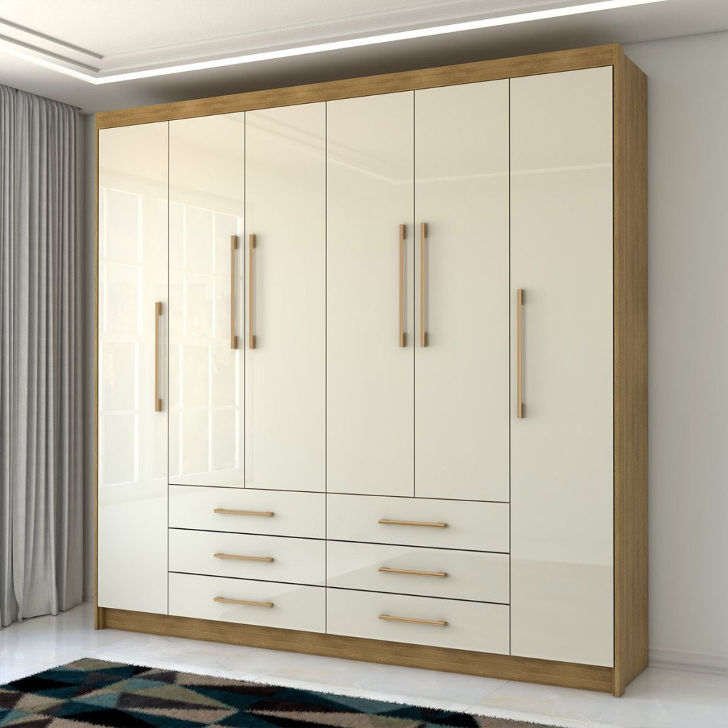 Guarda-Roupa Casal Ele e Ela 6 Portas 6 Gavetas - Home & Living