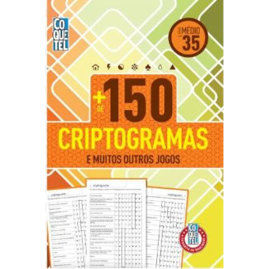 LIVRO COQUETEL MAIS DE 150 CRIPTOGRAMAS 35 em Oferta na Shopee