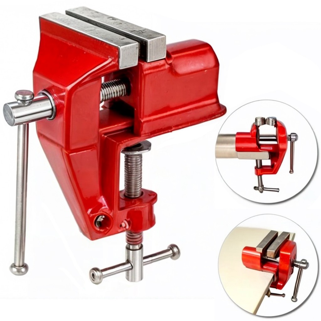 Mini Torno Bancada Profissional Base Fixa Morsa 40mm Aço Reforçado Starfer em Oferta na Shopee