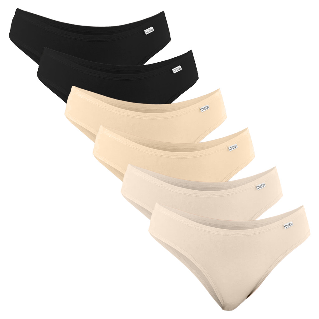 Kit Com 6 Calcinha Biquini De Algodão Adulto Feminino Forro em Algodão Delrio em Oferta na Shopee
