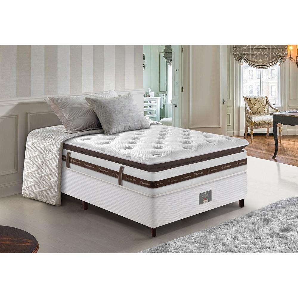 Cama Box Solteiro Colchão + Box 88x188 Molas Ensacadas Cama inBox Relax Pillow em Oferta na Shopee