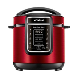 Panela de Pressão Elétrica Digital 6L Mondial Vermelho/Inox PE-60-6L-RI 127V/60HZ em Oferta na Shopee