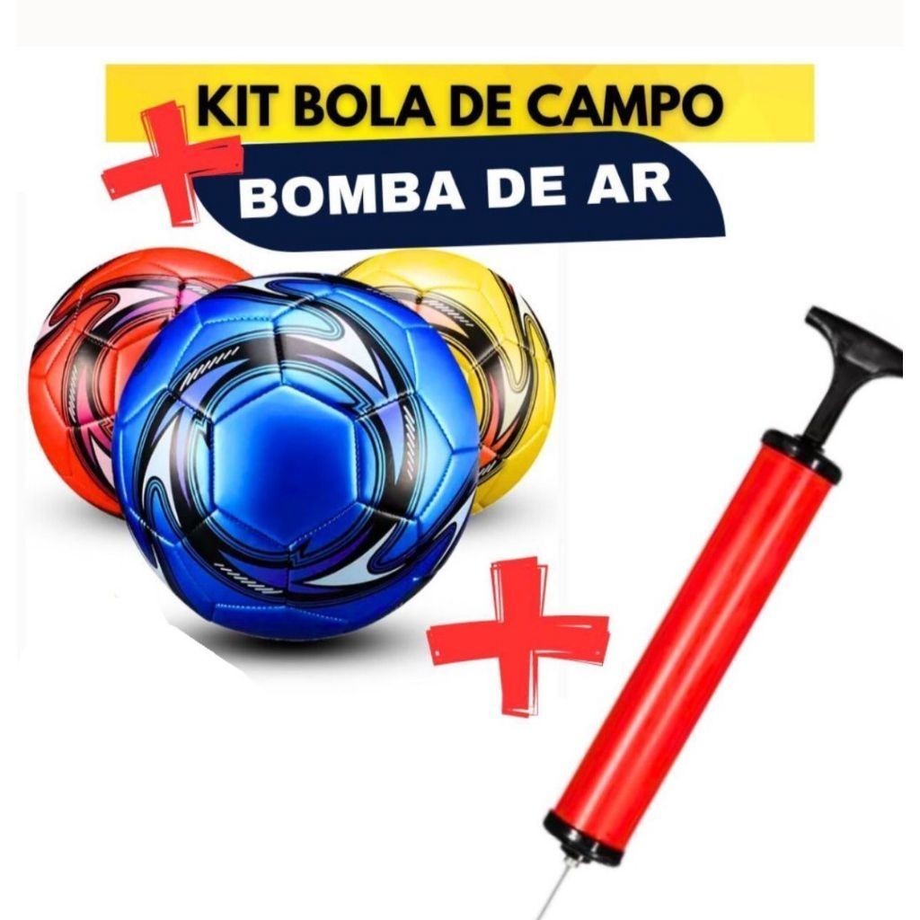 Kit n°5 Bola Oficial de Campo Profissional para Treinamento Adultos Jovens Estudantes Laser Brilhante
