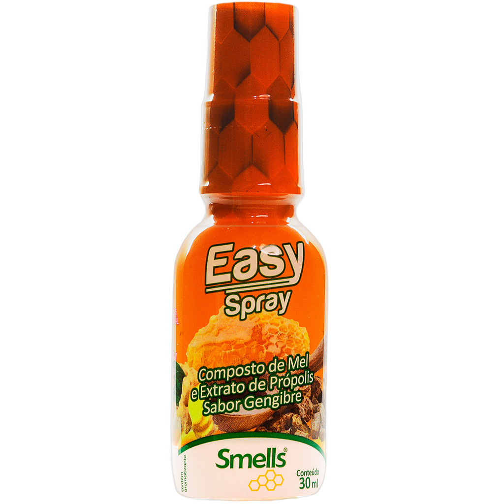 Spray Smells Easy 30ml Mel e Própolis Bem-estar Garganta Rouquidão Natural