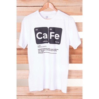 Camiseta Masculina CaFe 100% Algodão Manga Curta Gola Redonda Modelagem Reta Gogocloset