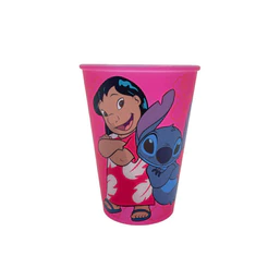 Copo Plástico Stitch Família - Rosa - 280ml - 1 unidade - Plasútil - Rizzo