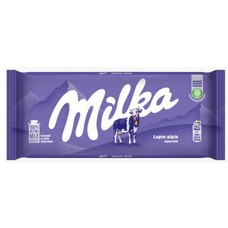 Tablete de Chocolate Ao Leite Alpine Tradicional 100g Milka