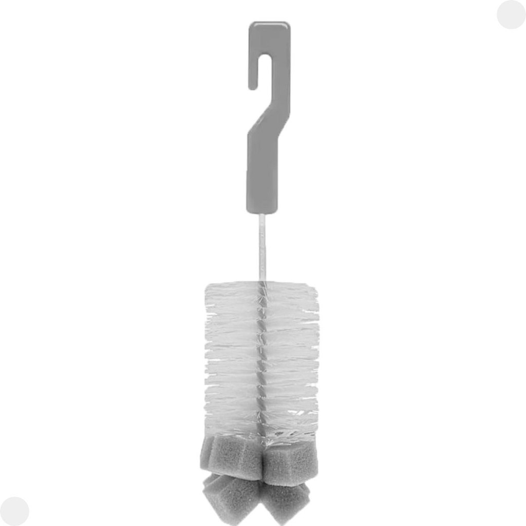 Kit Escovas Mamadeira E Bico Com Esponja Cinza 15288 - Buba em Oferta na Shopee