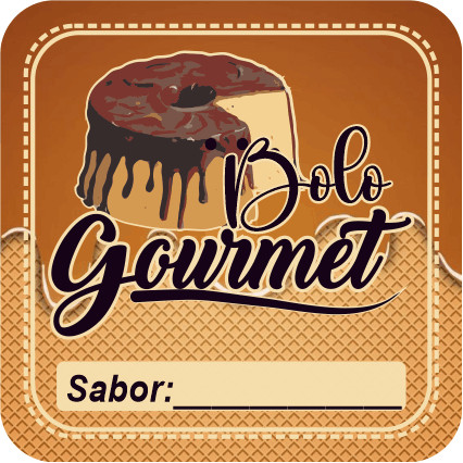 50 100 150 200 UNIDADES ADESIVO ETIQUETA TAG EMBALAGEM QUADRADO 3,5CMX3,5CM BOLO CASEIRO GOURMET  MODELO 2 A PROVA DE AGUA  AUTO ADESIVA UNIDADES PARA EMBAGENS CAIXAS SAQUINHO PAPEL TERMICO POTES E POTES DE GELADEIRA