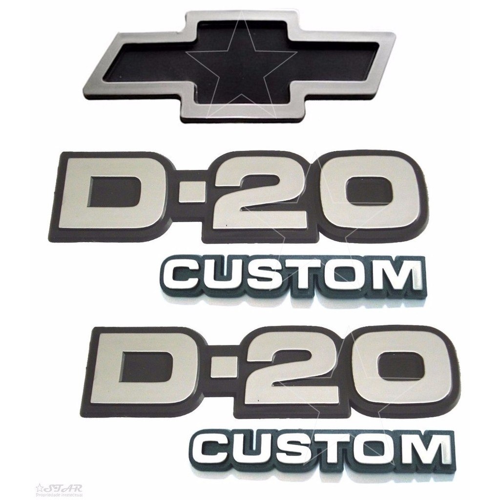 Emblemas D20 Custom + Gravata - 1993 À 1997