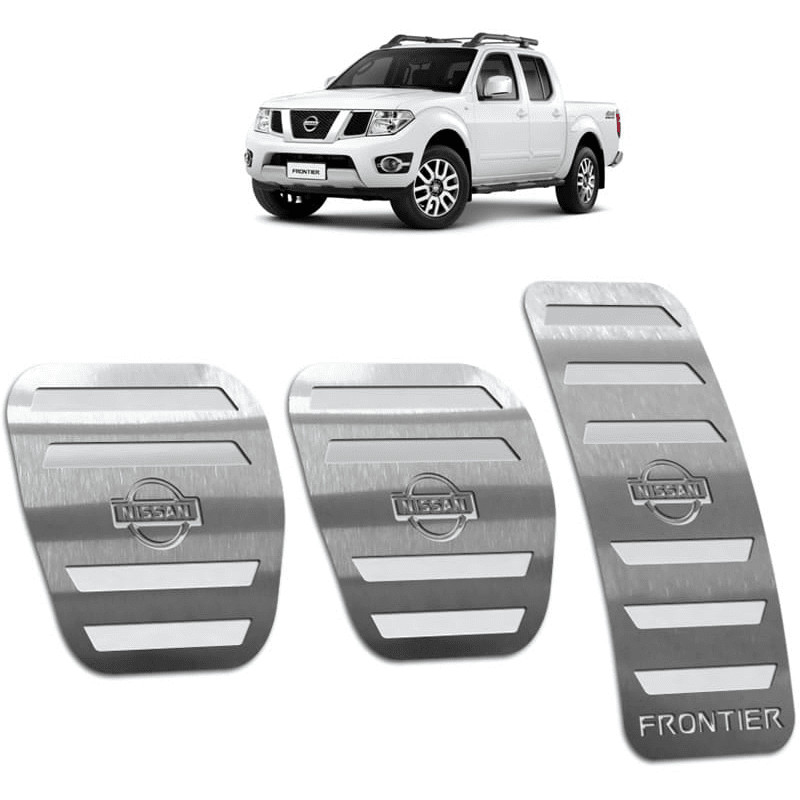 Pedaleira Frontier 08/16 Manual Aço Inox - Não fura o pedal em Oferta na Shopee