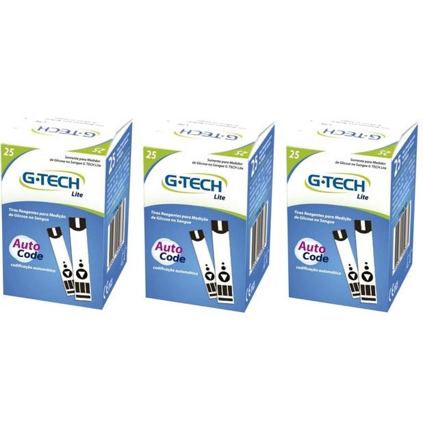 Fita Tiras De Glicemia Glicose 150 Unidades G-tech Lite
