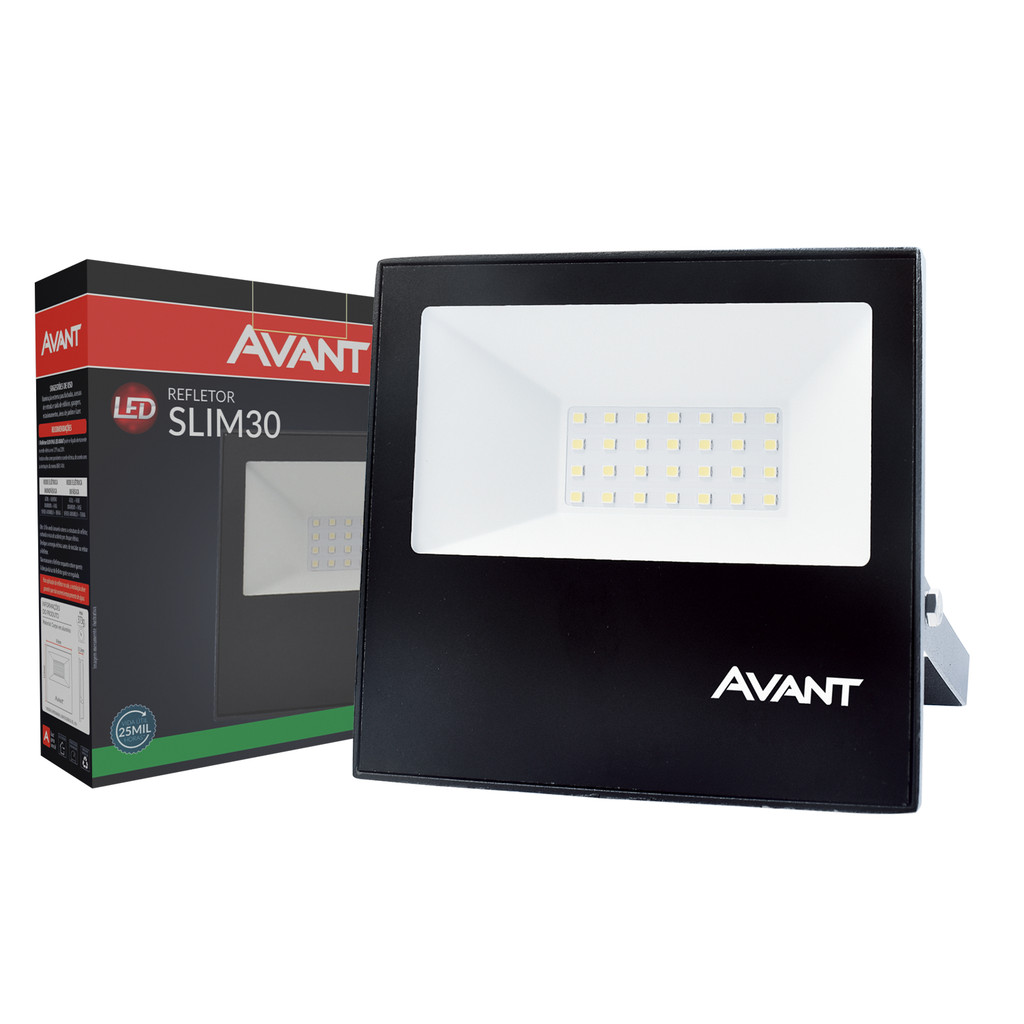 Refletor Led Slim 30w Luz Verde Bivolt Ip65 Avant em Oferta na Shopee