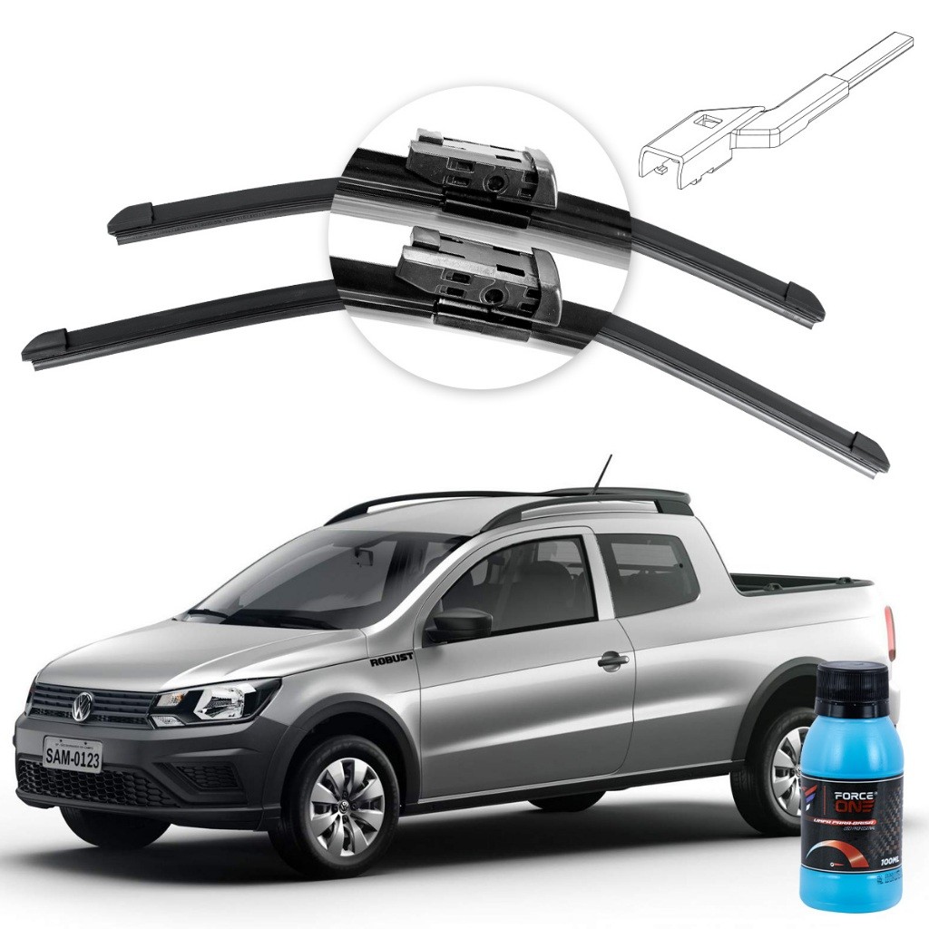 Palheta Limpador de Parabrisa Volkswagen Saveiro G5 / G6 / G7 ano 13 a 2024