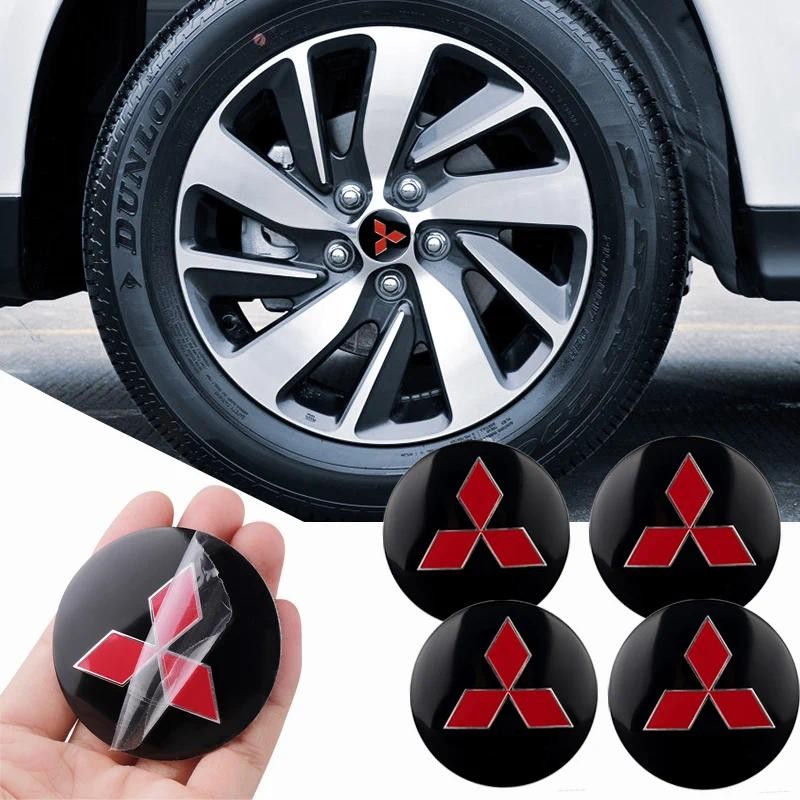 4pcs 56mm Tampa Central Da Roda Adesivos Jantes De Carro Calotas Capa Emblema Para Mitsubishi Lancer 9 Ex Evo ASX L200 Colt Pajero Esporte Acessórios Automotivos
