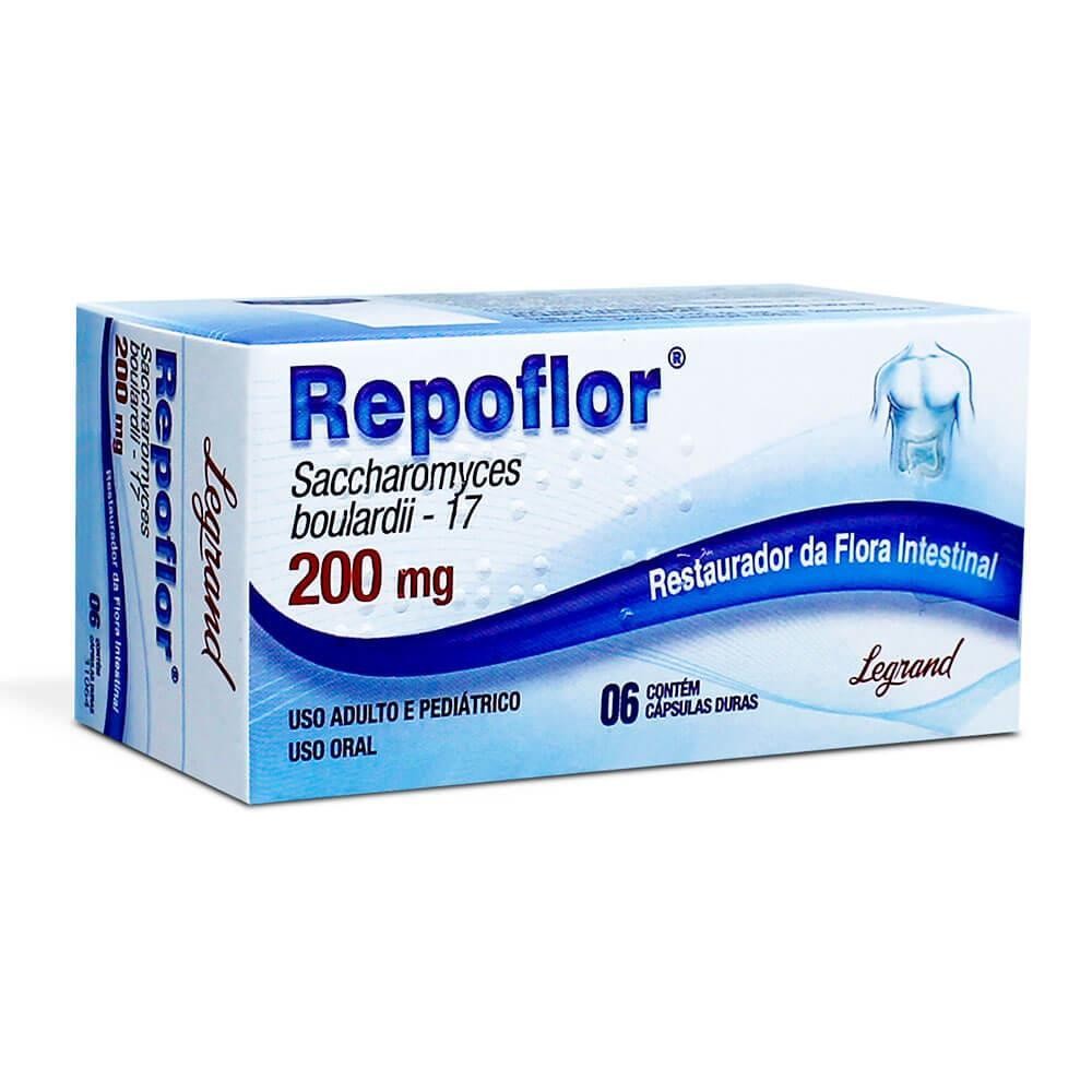 Repoflor 200Mg Com 6 Cápsulas em Oferta na Shopee