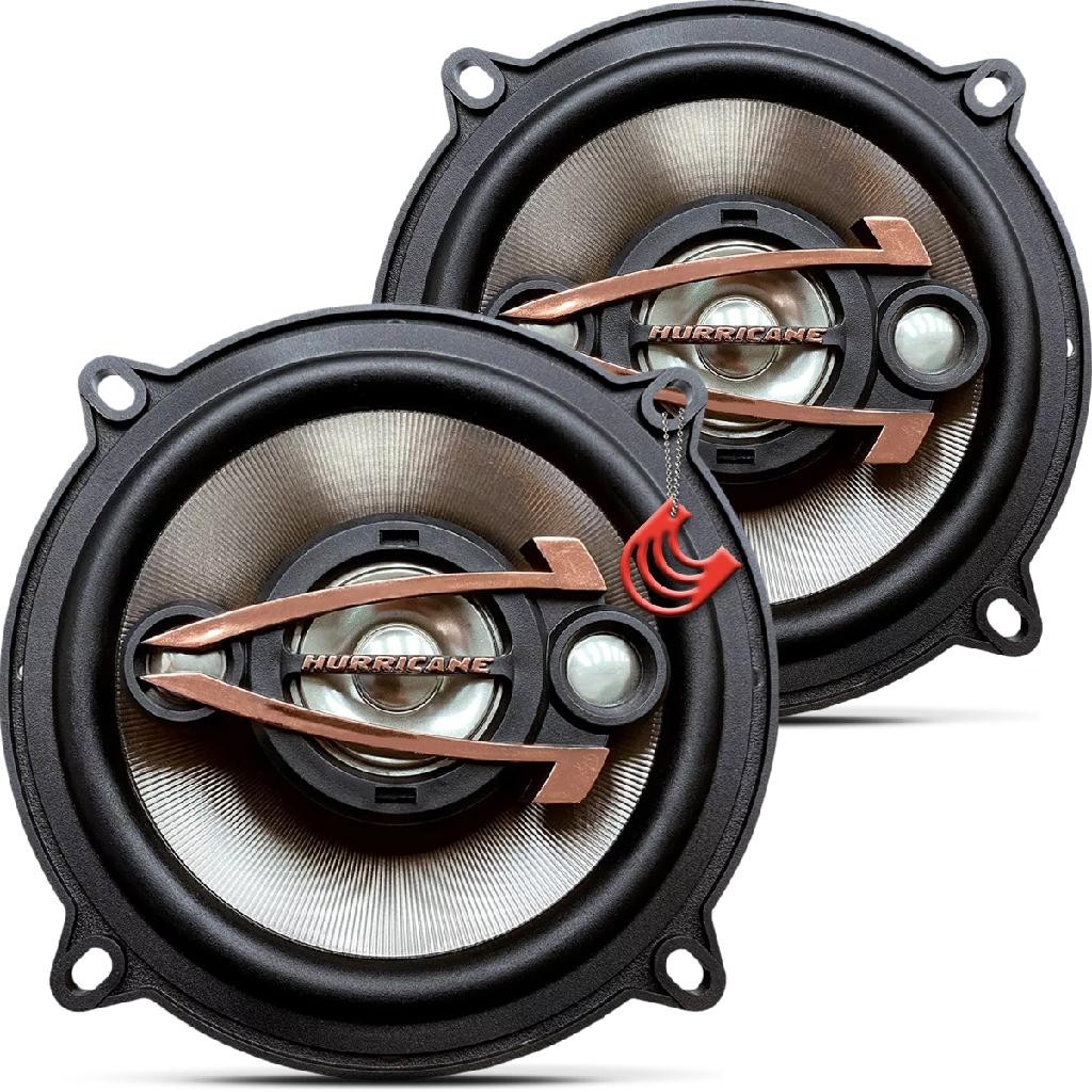Par Alto Falante Quadriaxial 5 Polegadas Hurricane Qr5 160w - Bocas Medios Potência para Portas - Spare Parts and Accessories for Vehicles