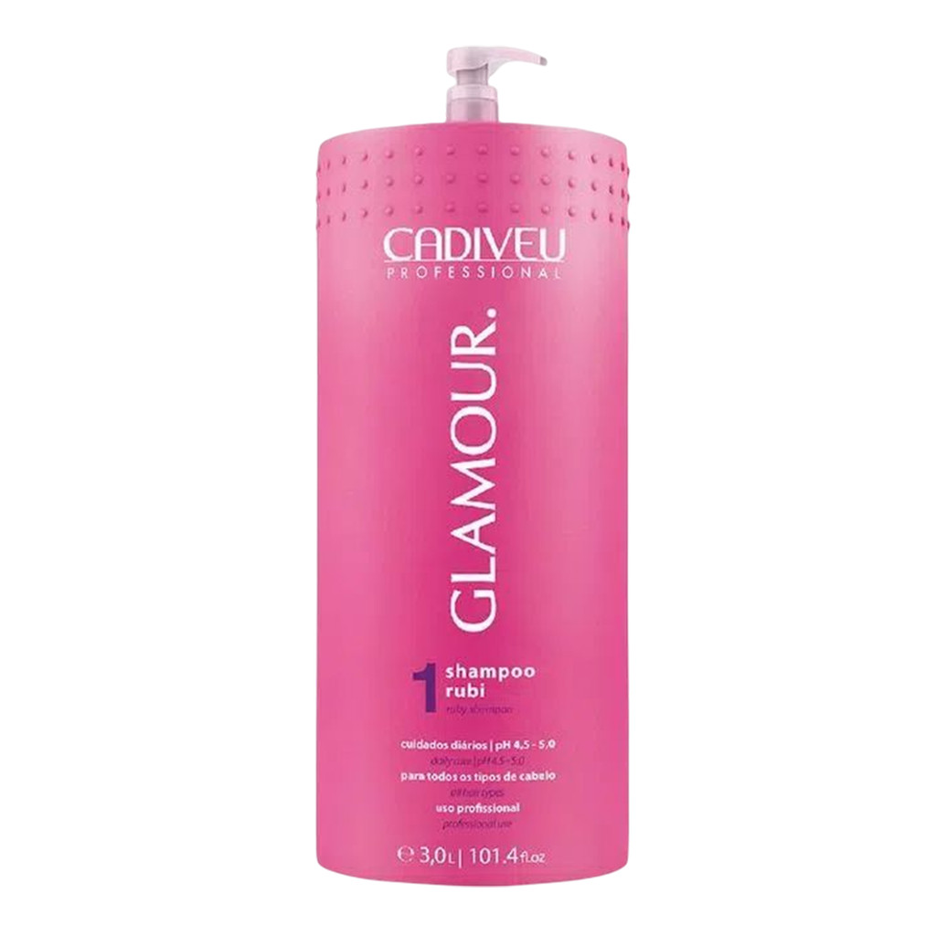 Shampoo Glamour Rubi 3L - Cadiveu Professional em Oferta na Shopee