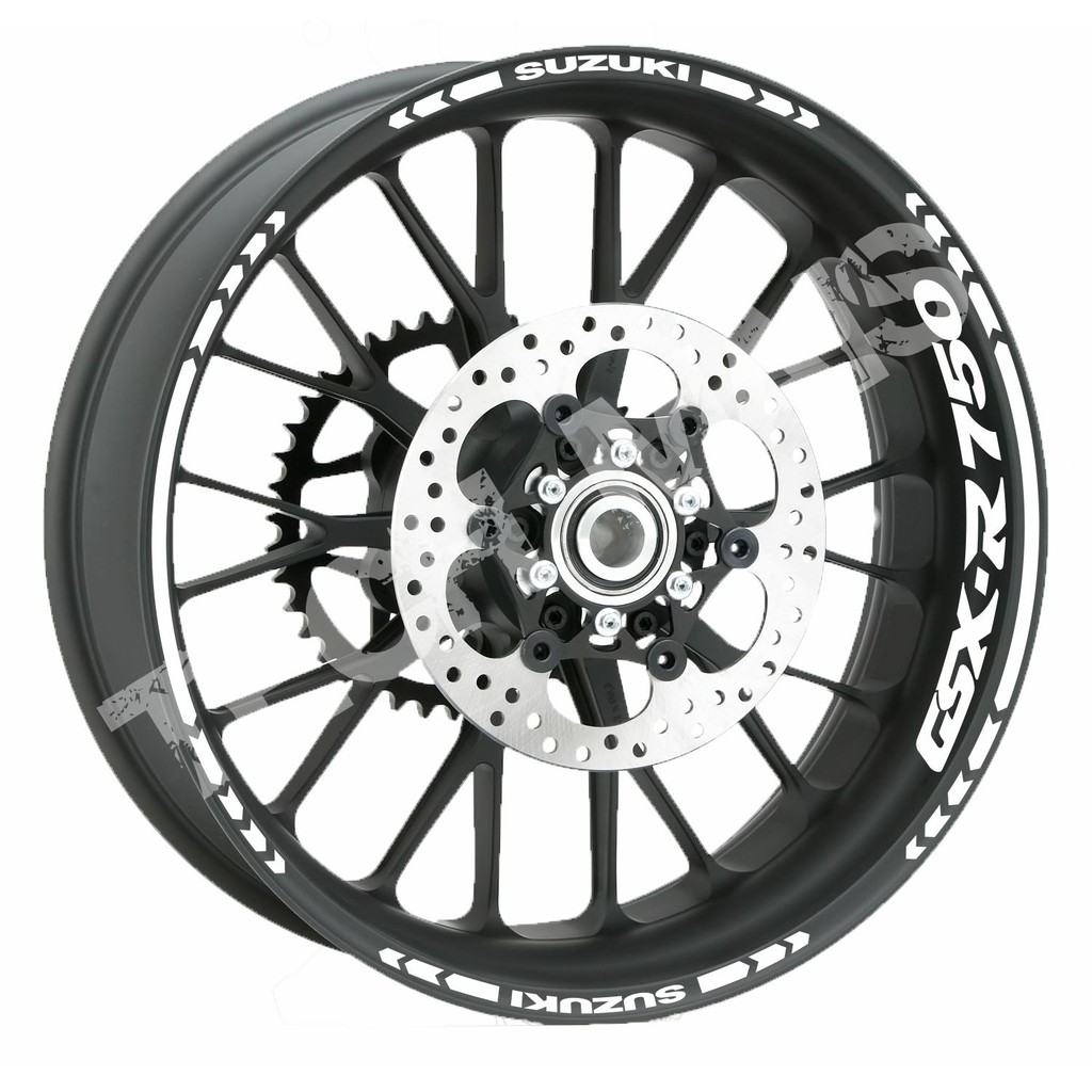 Kit Adesivos Refletivo De Roda Frisos Moto Suzuki Gsr750
