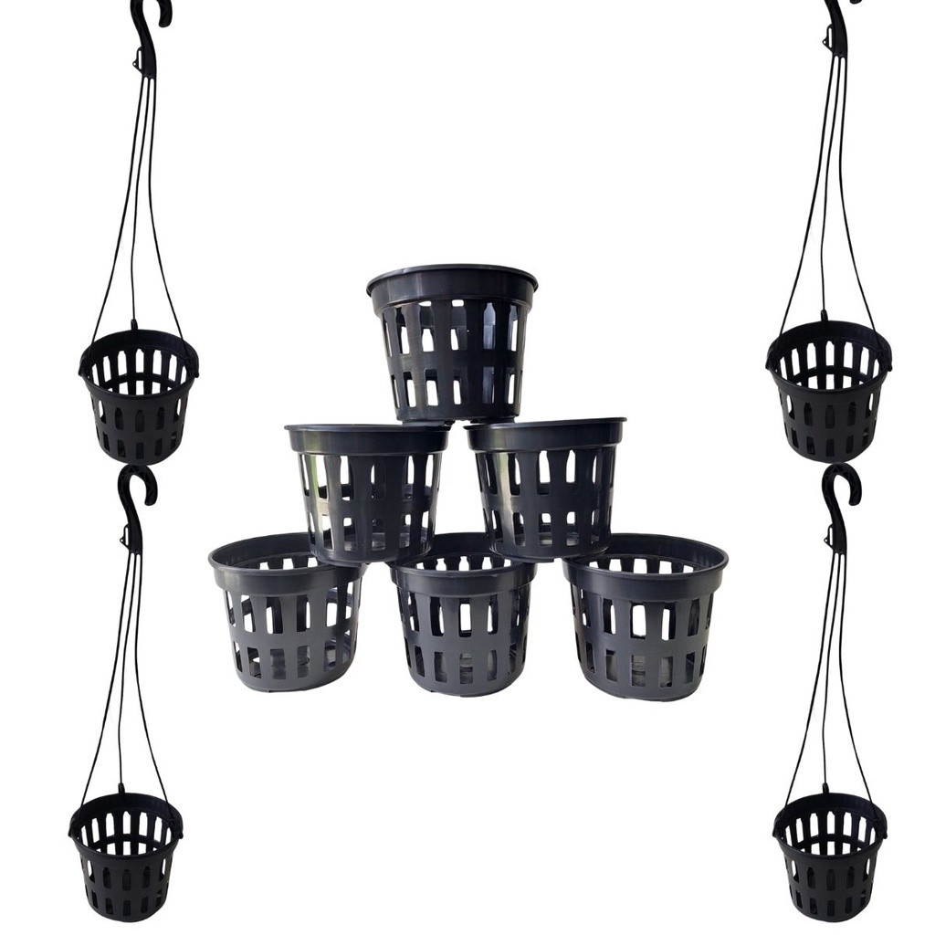 Kit 10 Vasos Vazados Para Plantas Orquídeas Pote 15 Com 10 Hastes Decoração Jardins em Oferta na Shopee