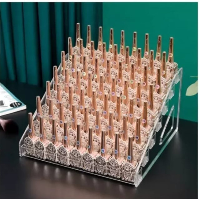 Expositor de Esmaltes com 7 degraus em acrílico transparente original