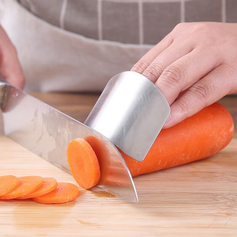 Protetor inox Contra Cortes No Dedo Picar Carnes Verduras Legumes Ferramenta De Segurança Faca